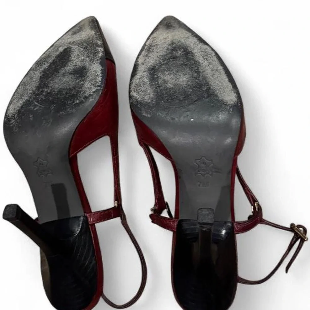 Tory Burch Burgundy Slingback Heels